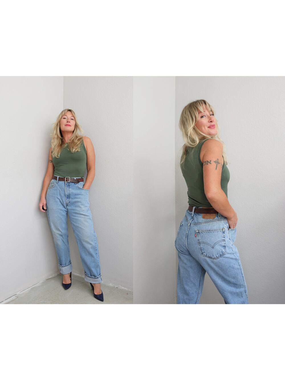 2000's Vintage Clean Levi's 505 Straight Leg Jeans Women's MD LG ~ 33" 34" Waist